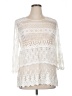 Chico's 100% Cotton Ivory 3/4 Sleeve Blouse Size XL (3) - photo 1