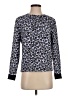 Sandro Animal Print Blue Long Sleeve Blouse Size Sm (1) - photo 1