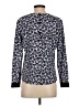 Sandro Animal Print Blue Long Sleeve Blouse Size Sm (1) - photo 2