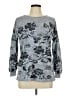 Chico's Floral Gray Pullover Sweater Size L - photo 1