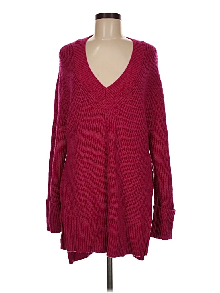 Pre-owned Athleta Pullover Sweater In Burgundy