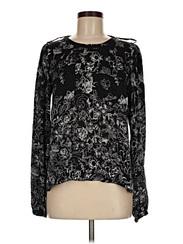 Twinkle by Wenlan Long Sleeve Silk Top (view 1)