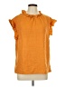 Unbranded 100% Polyester Orange Short Sleeve Blouse Size L - photo 1
