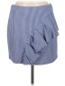 Topshop Checkered-gingham Blue Casual Skirt Size 8 - photo 1