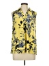Dana Buchman 100% Polyester Print Yellow Sleeveless Blouse Size L - photo 1