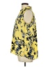 Dana Buchman 100% Polyester Print Yellow Sleeveless Blouse Size L - photo 5