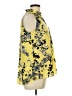 Dana Buchman 100% Polyester Print Yellow Sleeveless Blouse Size L - photo 4