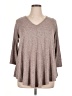 Green Envelope Brown Pullover Sweater Size 1X - photo 1