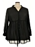 Torrid Black 3/4 Sleeve Blouse Size 3X Plus (3) - photo 1