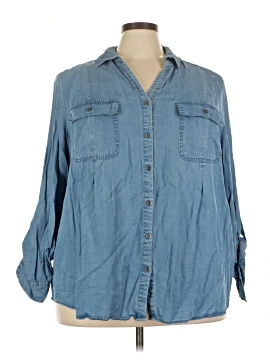 Style&Co 3/4 Sleeve Button-Down Shirt (view 1)