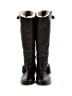 Burberry 100% Leather Black Leather Shearling Boots Size EU 36 - photo 2
