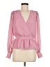 Express 100% Polyester Pink Long Sleeve Blouse Size M - photo 1