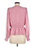 Express 100% Polyester Pink Long Sleeve Blouse Size M - photo 2