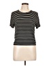Jo & Co Stripes Black Short Sleeve Top Size L - photo 1
