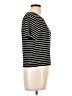 Jo & Co Stripes Black Short Sleeve Top Size L - photo 4