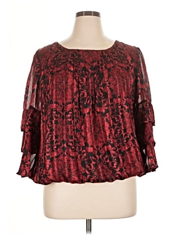 Roz & Ali 3/4 Sleeve Blouse (view 1)