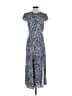 Reiss 100% Polyester Paisley Animal Print Blue Casual Dress Size 2 - photo 1