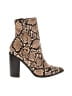 Lulus Animal Print Brown Ankle Boots Size 6 1/2 - photo 1