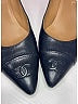 Chanel 100% Leather Black Blue Vintage Heels Size EU 38 - photo 5