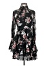 Nicholas 100% Silk Floral Black Cocktail Dress Size 2 - photo 1