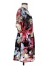 Leifsdottir Print Red Cocktail Dress Size 2 - photo 4
