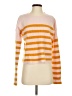 La Ligne 100% Cashmere Stripes Orange Cashmere Pullover Sweater Size XS - photo 1