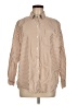 Old Navy 100% Cotton Stripes Brown Long Sleeve Button-Down Shirt Size M - photo 1