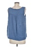 Coldwater Creek 100% Rayon Blue Sleeveless Blouse Size M - photo 2
