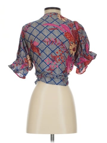 Apiece Apart Short Sleeve Silk Top (view 2)