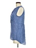 Fred David Blue Sleeveless Blouse Size M - photo 5
