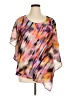 Studio Works 100% Polyester Orange Short Sleeve Blouse Size 1X - photo 1