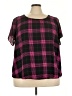 Torrid 100% Polyester Pink Short Sleeve Blouse Size 3X Plus (3) - photo 1