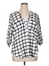 Torrid Silver 3/4 Sleeve Blouse Size 1X Plus (1) - photo 1