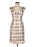 Connected Apparel Graphic Tan Cocktail Dress Size 6 - photo 1