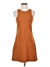 Leith Solid Orange Casual Dress Size S - photo 1