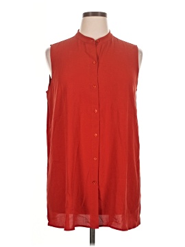 Eileen Fisher Sleeveless Button Down Shirt