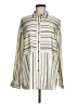 Karl Lagerfeld Paris Stripes Ivory Long Sleeve Button-Down Shirt Size M - photo 1