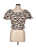 J.Crew 100% Cotton Brown Short Sleeve Top Size L - photo 1