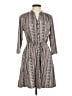 Robert Louis Print Gray Casual Dress Size M - photo 1