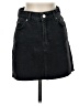 Topshop Solid Black Denim Skirt Size 2 - photo 1