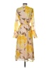 Halogen Yellow Casual Dress Size S - photo 2
