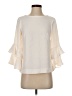 J.Crew 100% Polyester Ivory 3/4 Sleeve Blouse Size 00 - photo 1
