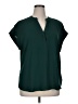 Cynthia Steffe 100% Polyester Teal Green Short Sleeve Blouse Size XL - photo 1