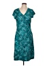 Athleta Print Teal Casual Dress Size 11 - photo 1