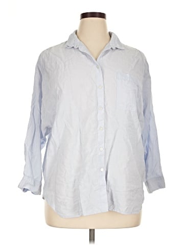 Ann Taylor LOFT 3/4 Sleeve Button-Down Shirt (view 1)