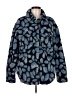 Indigo Thread Co. 100% Polyester Print Blue Faux Fur Jacket Size M - photo 1