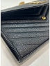 Saint Laurent Black Leather Cassandre Chain Wallet One size - photo 12