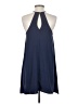 Everly Solid Blue Casual Dress Size S - photo 2