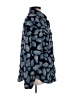 Indigo Thread Co. 100% Polyester Print Blue Faux Fur Jacket Size M - photo 4