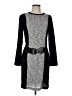 AB Studio Gray Black Casual Dress Size 12 - photo 1